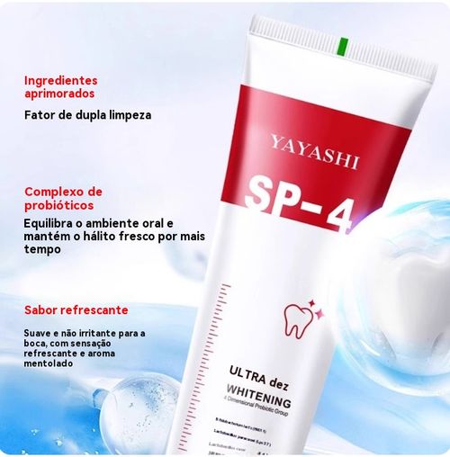 Pasta de dentes SP-4 Probiótica Original para Branqueamento e Remoção de Manchas