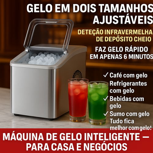 Nova máquina de gelo portátil para uso doméstico