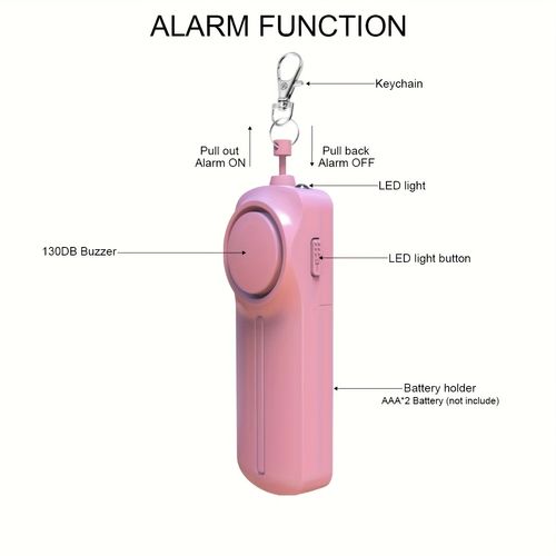 Safety alarm keychain