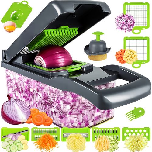14-in-1 Multifunctional Easy Vegetable Chopper, Onion Slicer and Dicer for hassle-free kitchen prep