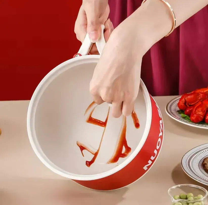 Marmite électrique portable avec poignée pliable, cuiseur à riz électrique multifonctionnel pour la maison