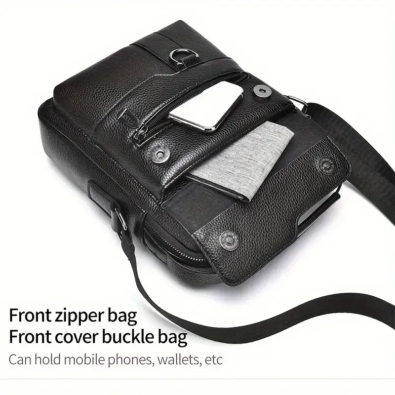 Sac à bandoulière vintage pour homme - Grande capacité