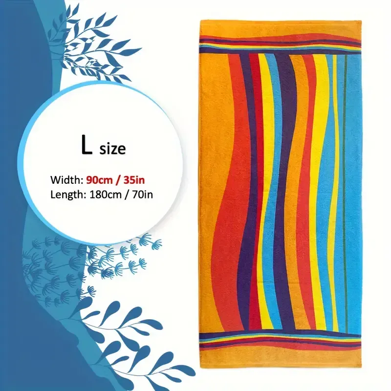 Serviette de plage extra large à rayures ultra douce