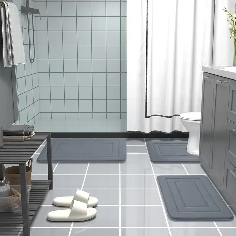 Tapis de bain en mousse à mémoire de forme, tapis de cuisine