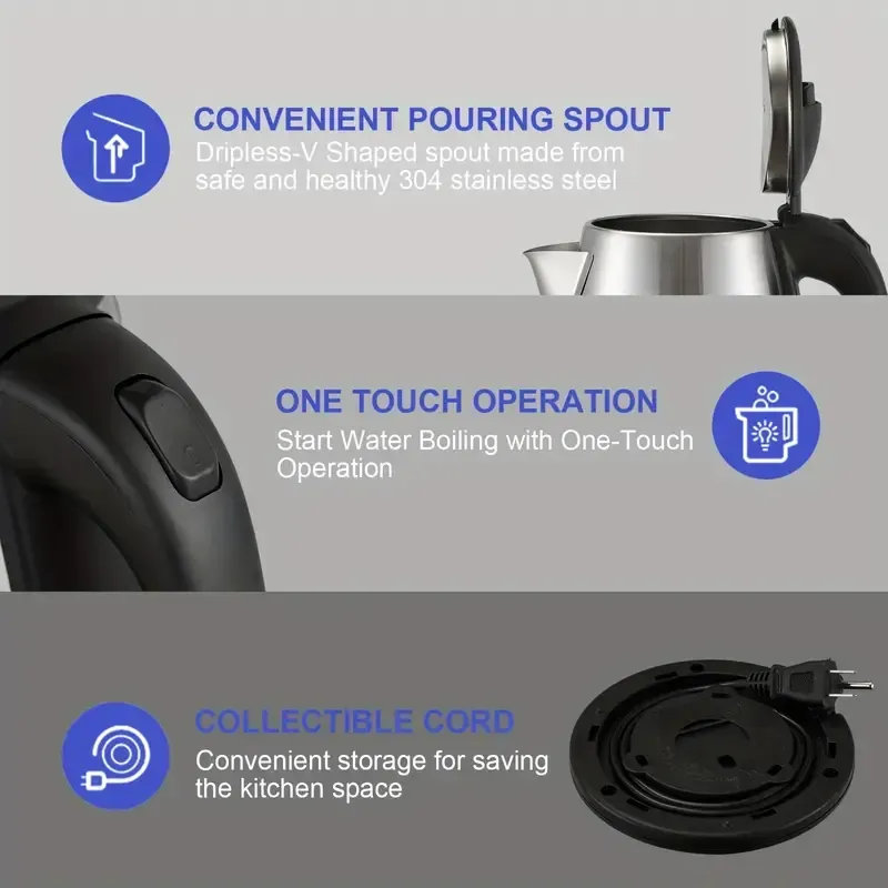 Bouilloire électrique Heamantol, bouilloire à eau chaude de 700W, théière et bouilloire, arrêt automatique et protection contre la surchauffe.
