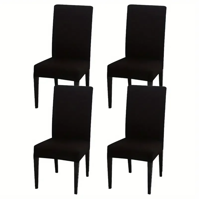 Lot de 4 housses de chaise élastiques pour cuisine et salle à manger