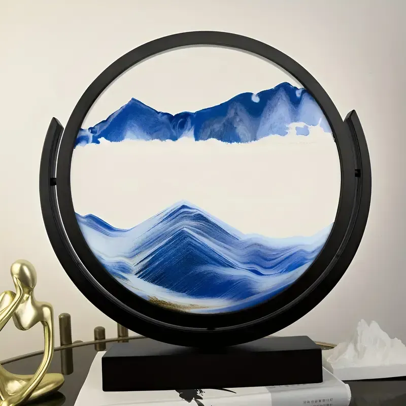 Art dynamique sur sable en verre sur le thème des anges - Peinture au sable mouvant 3D autonome pour la décoration de la maison et du bureau