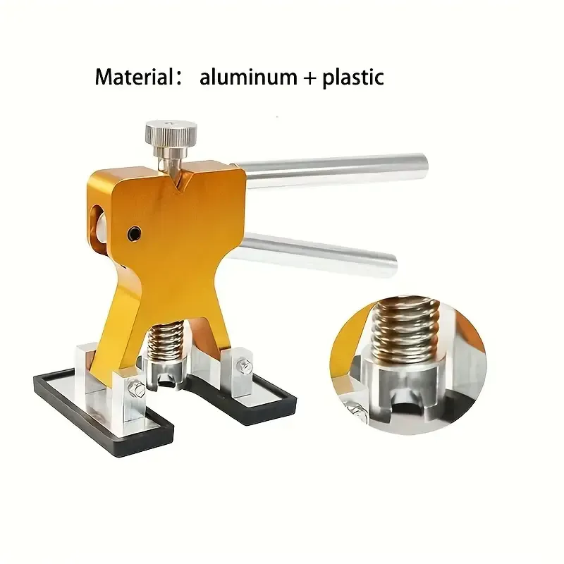 Outils de réparation de bosses automobile, Kit de réparation sans peinture pour carrosserie, Extracteur de bosses avec pastilles d'extraction, Outil de réparation de dommages sur carrosserie incluant tapis de protection, Élimination des petites déformations
