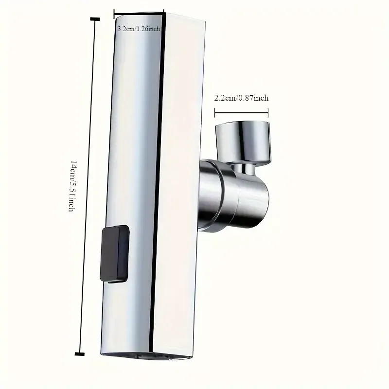 Adaptateur de robinet multifonction universel ABS, débit en cascade à 3 vitesses, tête de pulvérisation rotative anti-éclaboussures, aucune électricité nécessaire, installation facile, mise à niveau élégante