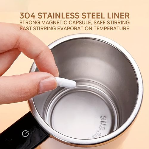 Tasse à café auto-mélangeuse rechargeable avec affichage de la température - rechargeable par USB
