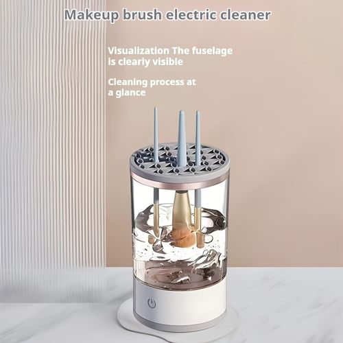Nettoyeur de Pinceaux de Maquillage Alimenté par USB - Sans Batterie, Inodore, Accessoire Essentiel pour la Beauté, pour le Retour à l'École