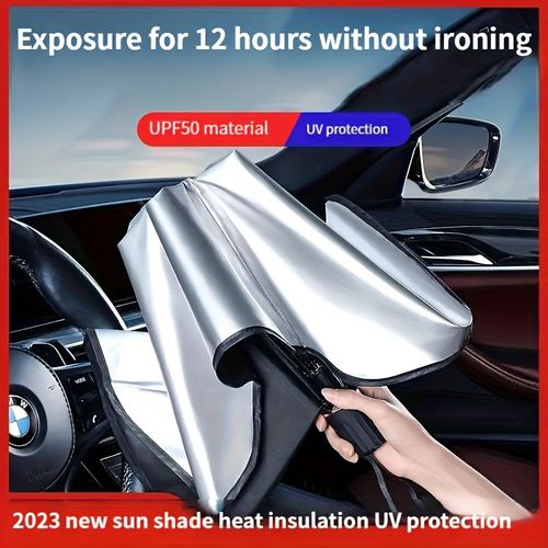 Pare-soleil de voiture pare-brise avant protection solaire et pare-soleil d'isolation thermique, équipement de rideau occultant, pare-brise de voiture petit parapluie de voiture