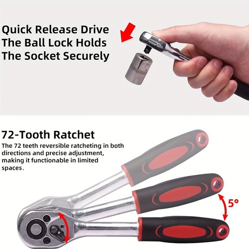 Ensemble d'outils professionnels de maître automobile, 46 pièces ensemble d'outils haut de gamme pour la réparation de voitures, de vélos et de motos