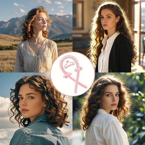 Kit de bouclage à froid - Bigoudis en satin pour boucler les cheveux pendant la nuit - Bigoudis à froid - Soins capillaires doux et efficaces