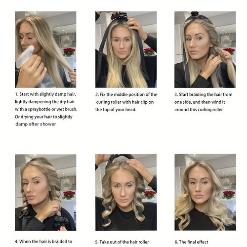 Kit de bouclage à froid - Bigoudis en satin pour boucler les cheveux pendant la nuit - Bigoudis à froid - Soins capillaires doux et efficaces