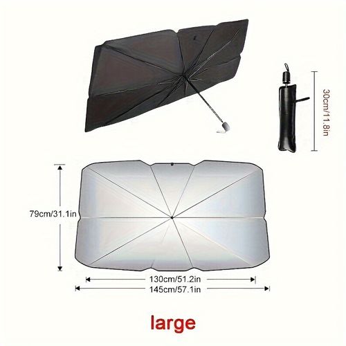 Pare-soleil de voiture pare-brise avant protection solaire et pare-soleil d'isolation thermique, équipement de rideau occultant, pare-brise de voiture petit parapluie de voiture