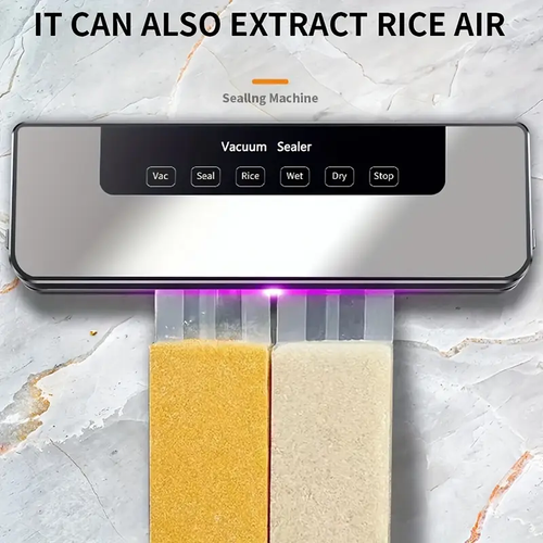 Machine de scellage sous vide commerciale de 65 KPA pour aliments, système d'économie de repas avec 30 sacs gratuits, modes sec et humide, machine de scellage 6 en 1 pour le stockage des aliments et sous vide, machine de scellage automatique des aliments