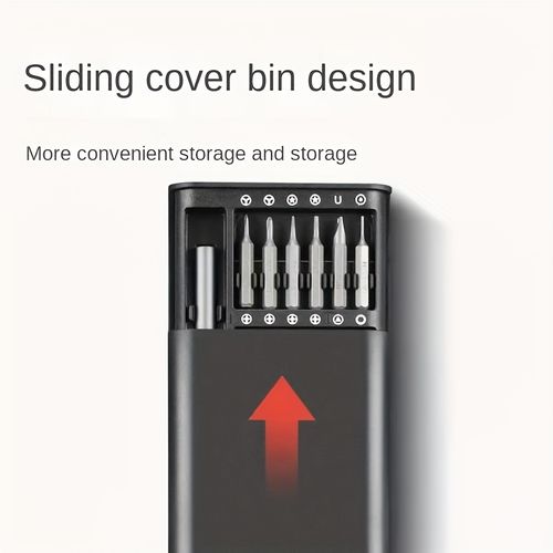 Jeu de tournevis de précision 25 en 1, outils de réparation multifonctions pour démontage de téléphones portables et tablettes, plastique durable, non chargé, avec différentes têtes de vis.