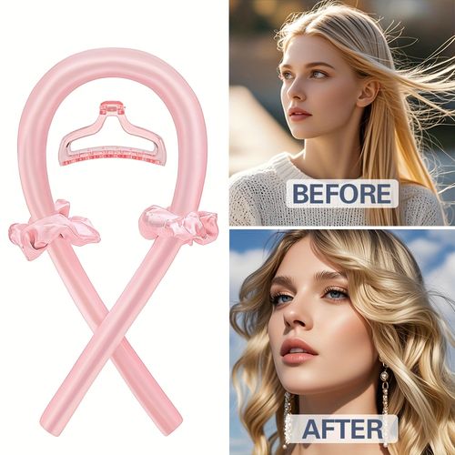 Kit de bouclage à froid - Bigoudis en satin pour boucler les cheveux pendant la nuit - Bigoudis à froid - Soins capillaires doux et efficaces
