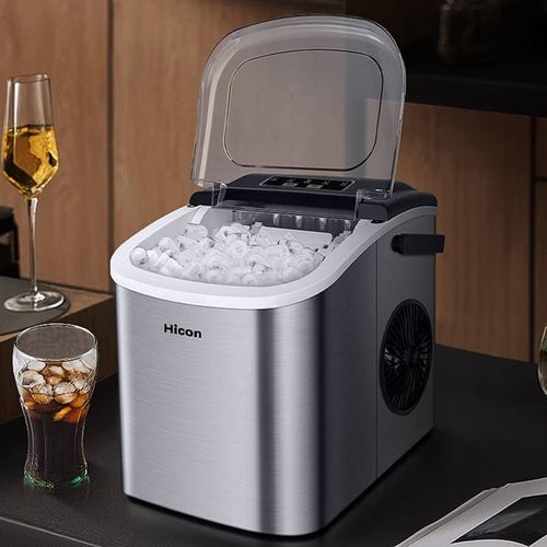 Nouvelle machine à glace commerciale avec nettoyage automatique pour cafés d'affaires.