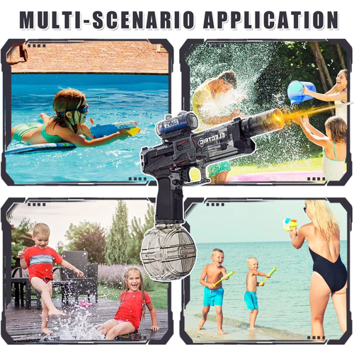 💥Super Cool Simulation Flame Electric Water Gun Toys 💥High Power Long Range Analog Flame Sensor Pulse Water Sprayer High Capacity Electric Continuous Firing Water Guns Perfect for Family Games, Parties Outdoor Beach Pool Fighting Game Toys Gifts