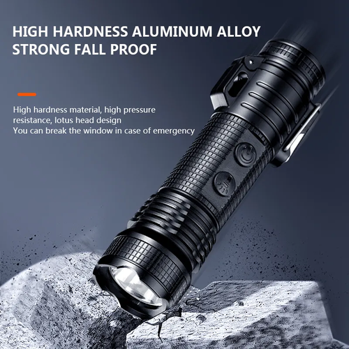 Multifunctional 4-in-1 Arc Lighter Flashlight Outdoor Windproof Waterproof Lighter Dual Arc Pulse Cigarette Lighter High Hardness Aluminum Escape Flashlight USB Charging
