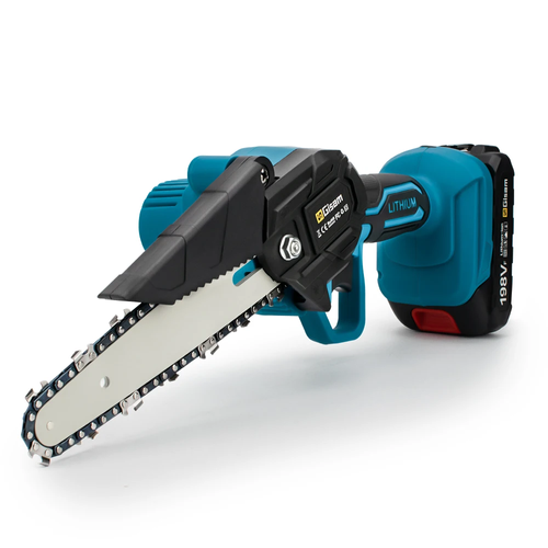 6-Inch Cordless Mini Chainsaw, Cordless Chain Saw, Fruit Tree, Woodworking, Gardening Cutting Tool, Handheld Cordless Logger with Two Rechargeable Batteries