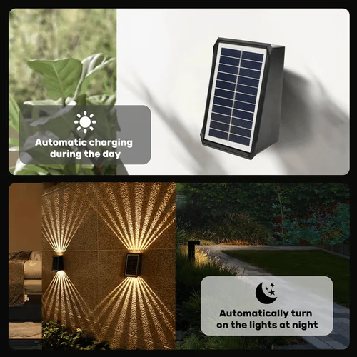 ✨💡4 LED Solar Colorful Wall Spotlight Yard Wall Decoration Light Garden Dazzling Color Spotlight Outdoor Decoration Light Waterproof