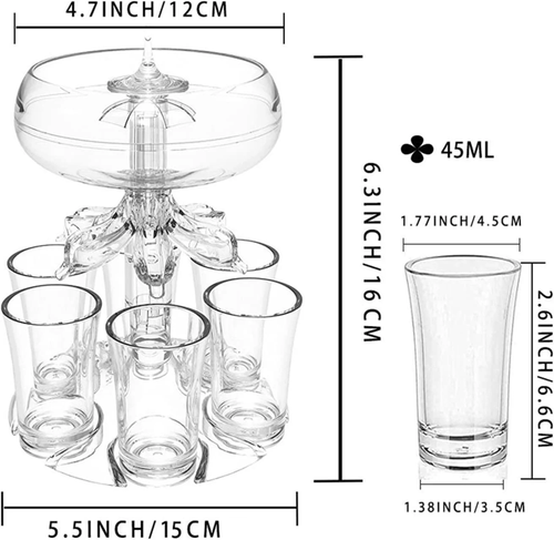 6-Cup, Alcohol Beverage Dispenser