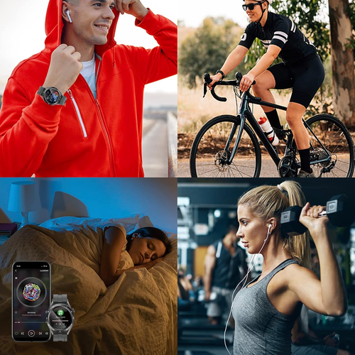 Men's Women's Smart Sports Watch, 3.53 cm Full Touch Screen Smart Watch, Sporty Waterproof, Heart Rate, Sleep Monitor, Pedometer, Calorie Activity Tracker for Android iPhone