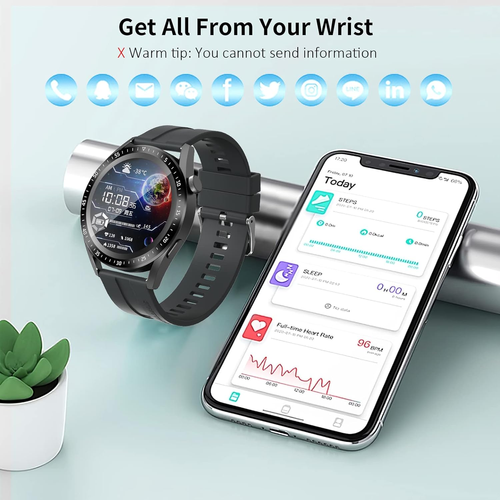 Men's Women's Smart Sports Watch, 3.53 cm Full Touch Screen Smart Watch, Sporty Waterproof, Heart Rate, Sleep Monitor, Pedometer, Calorie Activity Tracker for Android iPhone