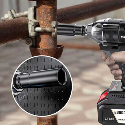 Multi-functional super torque brushless electric wrench, electric screwdriver, electric drill, powerful High-efficiency brushless motor With two batteries