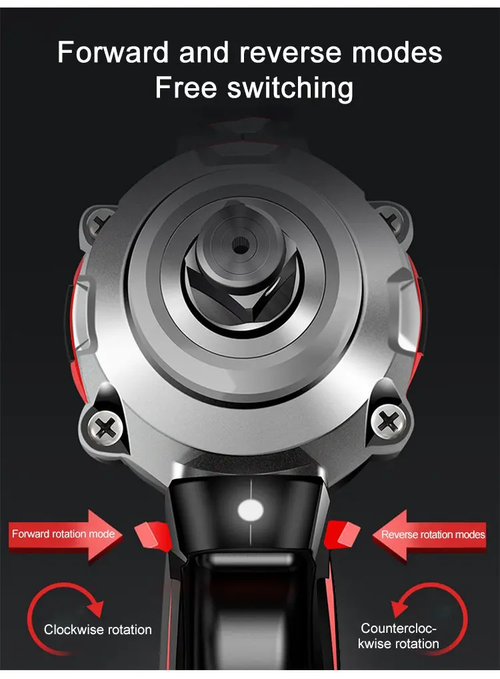 Multi-functional super torque brushless electric wrench, electric screwdriver, electric drill, powerful High-efficiency brushless motor With two batteries