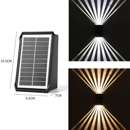 ✨💡4 LED Solar Colorful Wall Spotlight Yard Wall Decoration Light Garden Dazzling Color Spotlight Outdoor Decoration Light Waterproof