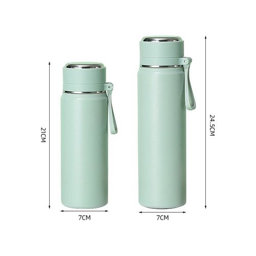 Bullet-shaped 316 Stainless Steel Vacuum Insulation Thermos Cup Tea Partition Large Capacity Outdoor Portable Gift Cup Ladies