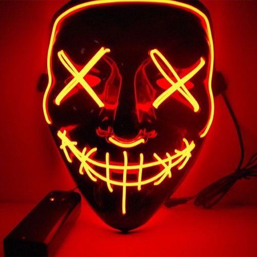 Halloween Mask LED Light up Mask for Festival Cosplay Halloween Costume Masquerade Parties Carnival Gifts