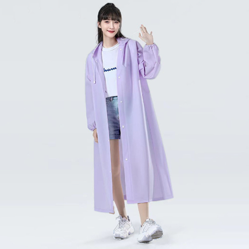 Thickened Eco-friendly Travel Adult EVA Raincoat for Drifting, Portable Adult Non Disposable Raincoat