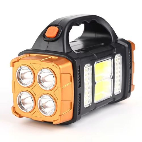 New Powerful 1200mah Super Bright Solar COB USB Rechargeable Power Bank Aluminum Alloy Torches Lights Tactical LED Flashlight