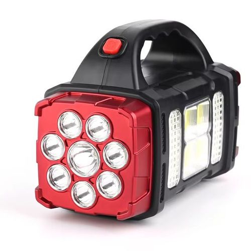 New Powerful 1200mah Super Bright Solar COB USB Rechargeable Power Bank Aluminum Alloy Torches Lights Tactical LED Flashlight