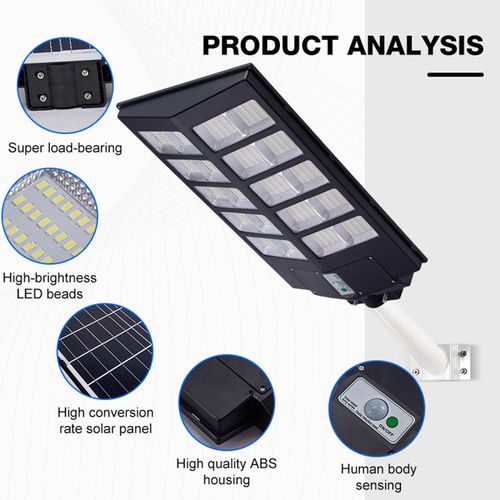 Solar street lamp 400W All in one outdoor waterproof Motion sensor solar street light for road park courtyard lighting