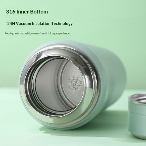 Bullet-shaped 316 Stainless Steel Vacuum Insulation Thermos Cup Tea Partition Large Capacity Outdoor Portable Gift Cup Ladies