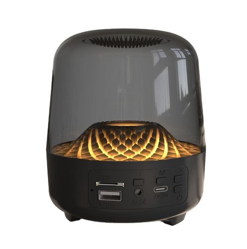 Glass Bluetooth Speaker, Stereo 5.3 Wireless Portable Speaker, Heavy Bass Subwoofer with Loud Volume