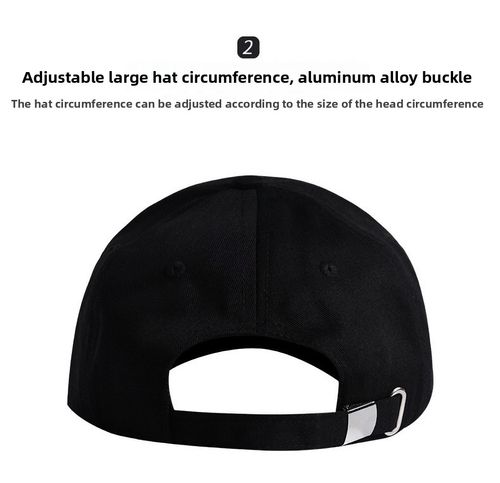Plain Board Baseball Cap 100% Cotton Adjustable Unisex Japanese-style Large Head Circumference Face-flattering