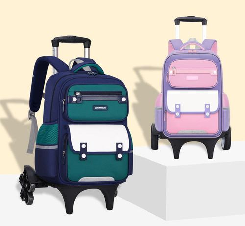 Climbing Stairs 6 Wheels Trolly School Bag Primary Junior School Bags Best Seller Separate Backpack With Trolly