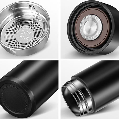 Customized logo New Style Gradient Color Vacuum Water Bottle Stainless Steel LED Smart Water Bottle with Temperature Display