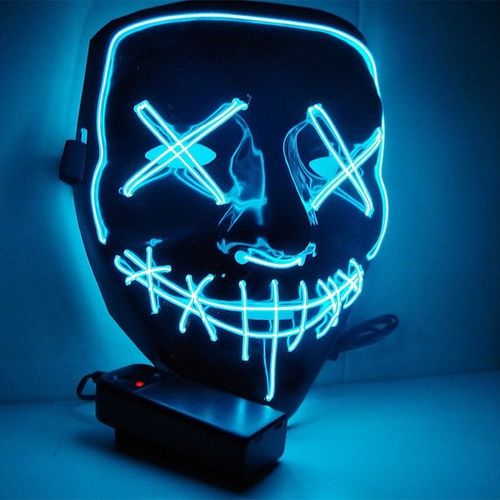 Halloween Mask LED Light up Mask for Festival Cosplay Halloween Costume Masquerade Parties Carnival Gifts