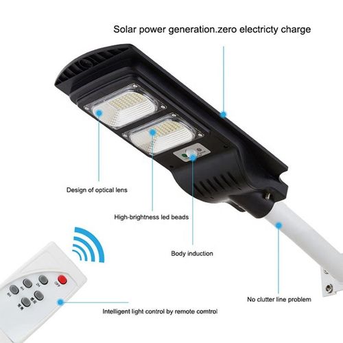 Two Heads Energy Saving Street Light Lithium Battery Waterproof IP65 Super Bright Solar Street Light Streetlight Outdoor Solar Light