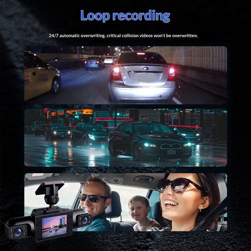 2-inch 4-channel Multi-lens Dash Cam 170 Angle OLIVER Car Fitment Simultaneous Display Reversing Image Loop Recording