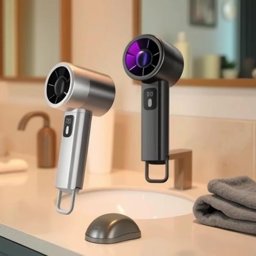 New Cross-border 199-tier Digital-display USB Metal Mini Fan Foldable Desktop-mountable Turbo-charged High Wind Powerstylish