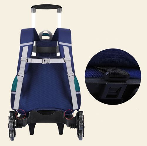 Climbing Stairs 6 Wheels Trolly School Bag Primary Junior School Bags Best Seller Separate Backpack With Trolly